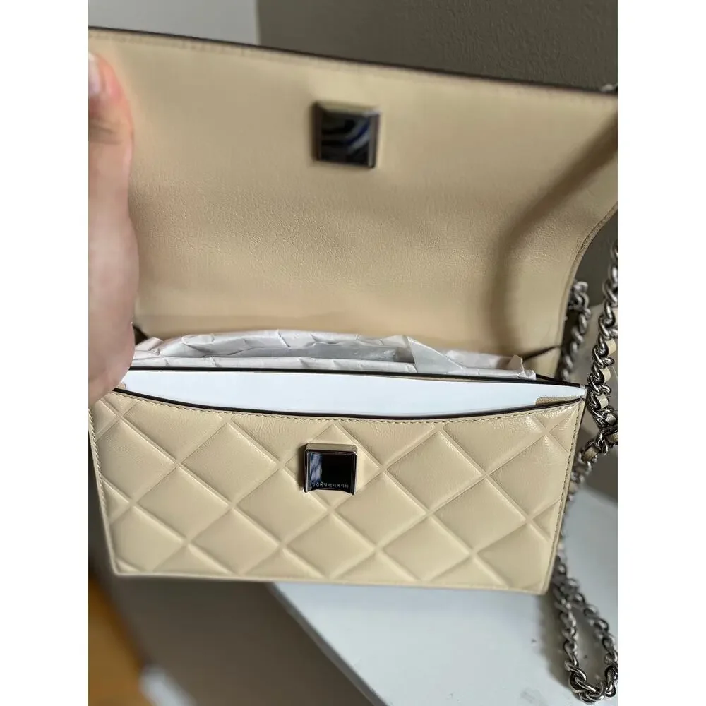 Tory Burch  Small Fleming Polished Grain Leather Shoulder Bag